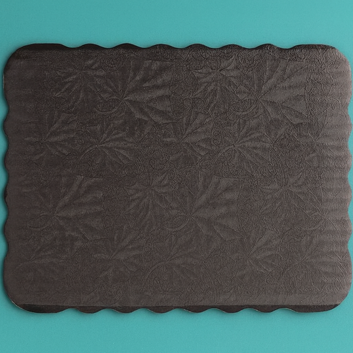 Cake Board - Black Scalloped - Half sheet