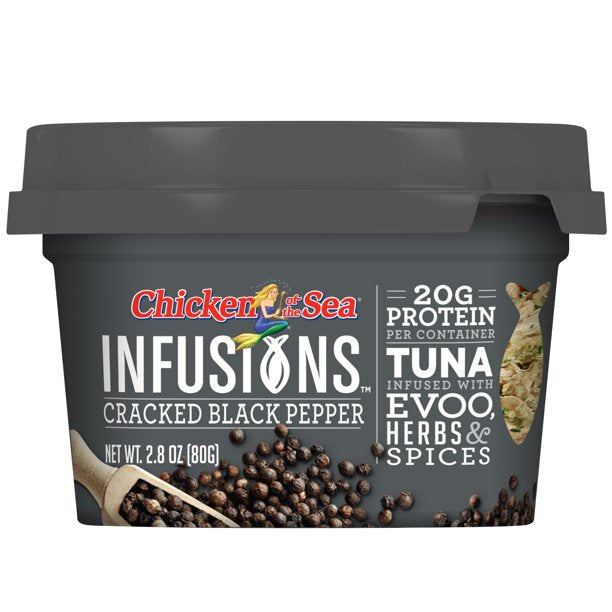 Chicken of the Sea Tuna Infusion Cracked Black Pepper, 2.8 Oz, Pack of 6