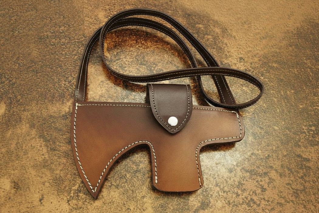 Damascus Smoking Axe Straight Handle 19 Inch