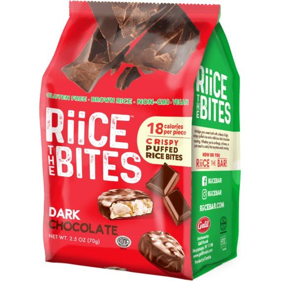 Dark Chocolate Puffed Rice Bites | 2.5 oz | RiiCE the Bites