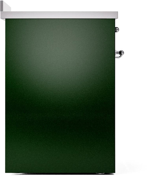 ILVE Nostalgie II 30" Electric Range, Emerald Green, Chrome Trim UPI304NMPEGC