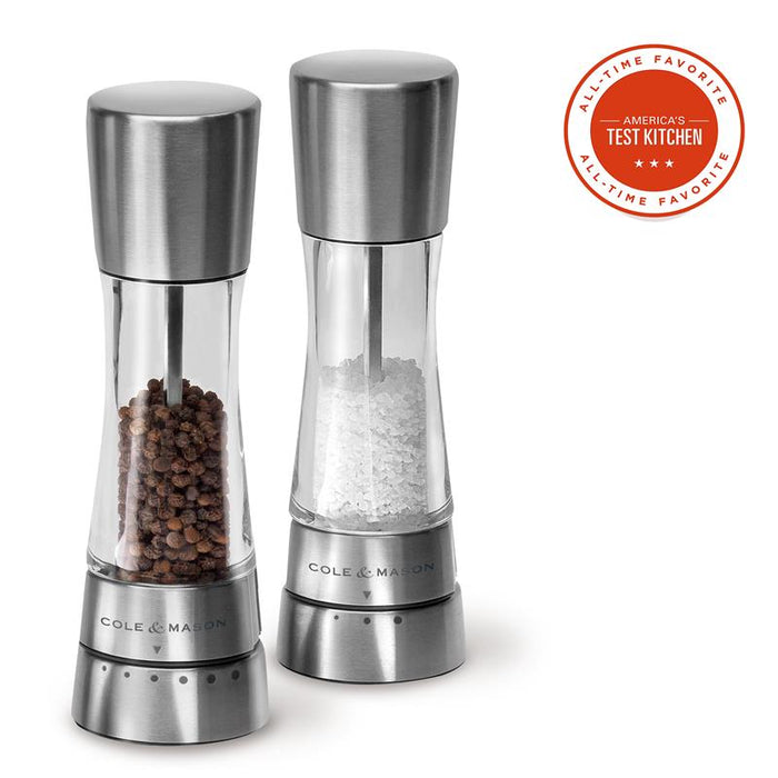 Cole & Mason Derwent Stainless Steel Salt & Pepper Mill