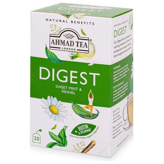 Digest Tea - Herbal | Natural Benefits | 20' Tea Bags | Ahmad Tea
