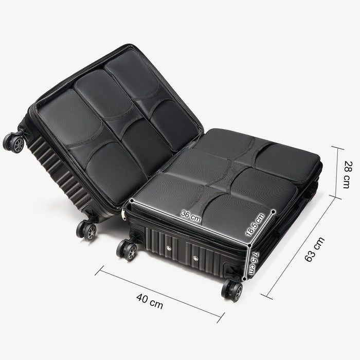 Wine Suitcase for Airplanes 12 Bottle, With Wine Carrier Cases Bags, Black Luggage Carrier with TSA Approved Lock and Removable Inserts to Carry Wine Liquor Alcohol During Travel, Gift For Wine Lovers