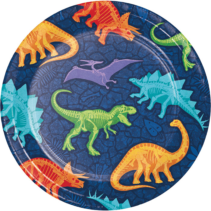 Bulk Dino Dig Paper Dessert Plates (96 per Case)