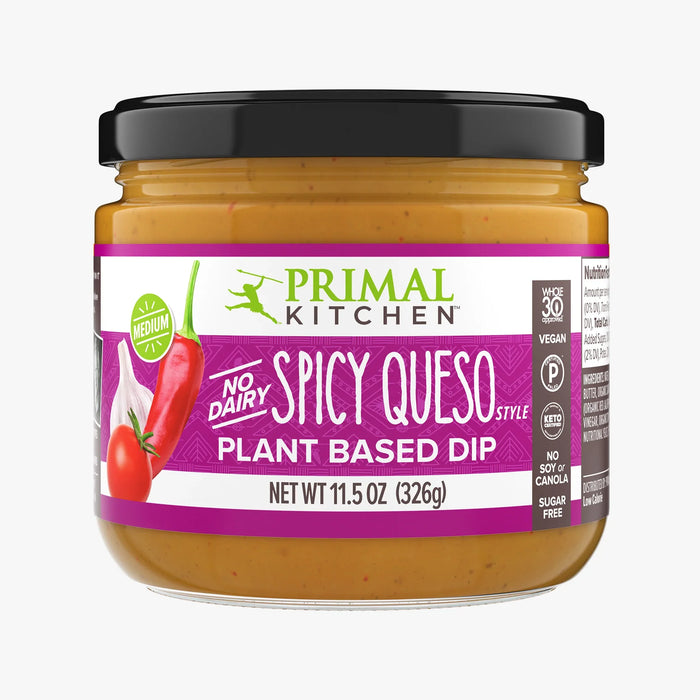 Primal Kitchen Plant-Based Spicy Queso Dip (11.5 Oz., Pack of 6)