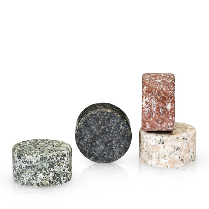 Glacier Rocks Granite Multi-Color Disks Set of 4