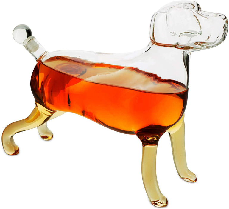 Dog Animal Wine & Whiskey Decanter The Wine Savant - Beautiful Profile of A Labrador Dog 500ml - Whiskey, Wine Scotch or Liquor Decanter