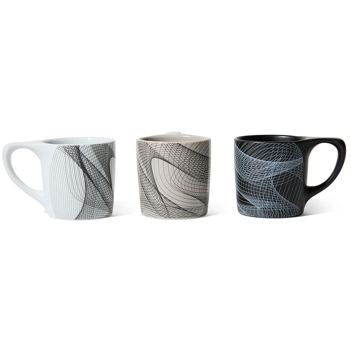 notNeutral x Chaim Machlev Lino Coffee Mug (10oz) - Dots to Lines Gray