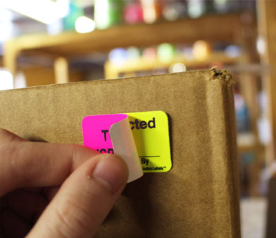 Removable Double-Layer Action™ Quality Control Labels - 1" x 1-1/2"