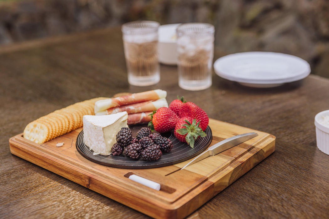 Turntable Acacia and Slate Cheese Board with Knife