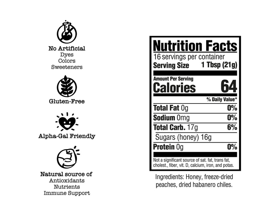 Peach Habanero Honey Drizzler