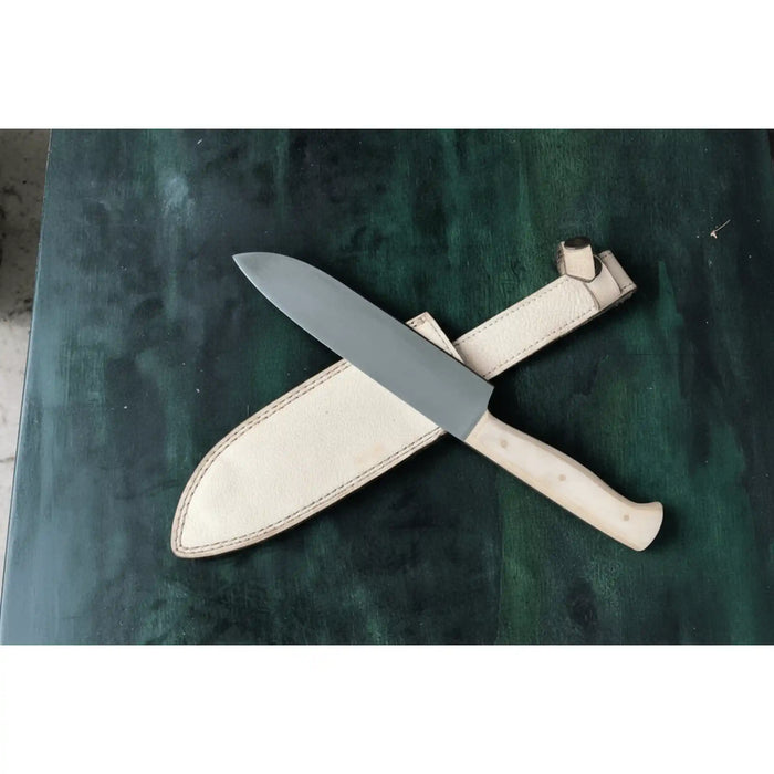 Drop Point Hunting Knife Micarta Handle Fixed Blade 13 Inch Overall