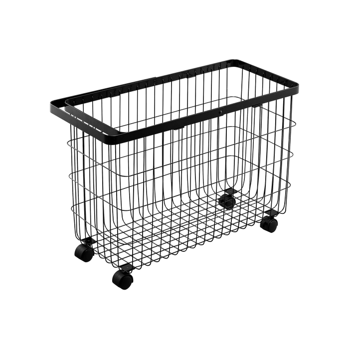 Rolling Wire Basket (14.8" H)  - Steel