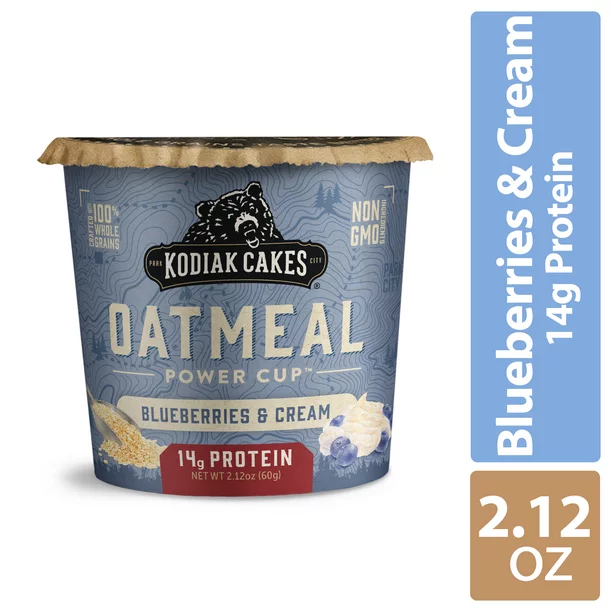 Kodiak Cakes Power Cakes Oatmeal Blueberry, 2.12 Oz, Case of 12