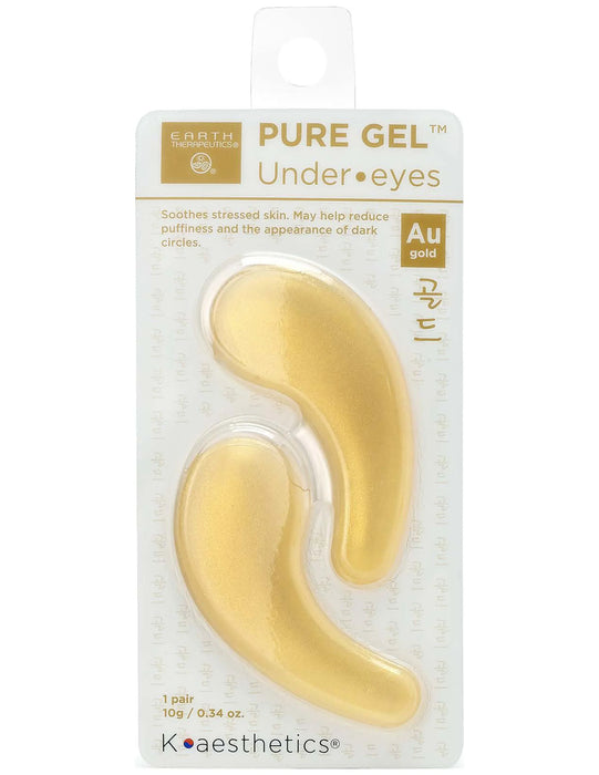 Earth Therapeutics - Gold Under Eye Gel Patches, 0.34 oz (1 Pair) - Reduce Puffiness