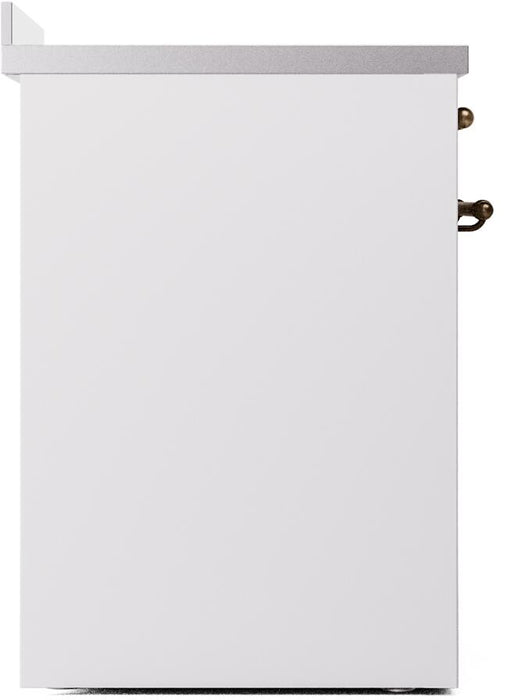 ILVE Nostalgie II 30" Electric Range, White, Bronze Trim UPI304NMPWHB