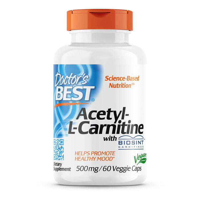 Doctor's Best Acetyl-L-Carnitine 500mg (Pack of 60 Vcaps)