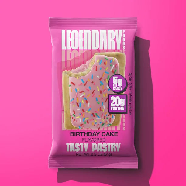 Legendary Foods - Tstr Pastry Birthday Cake (Pack of 10 - 2.2 Oz)