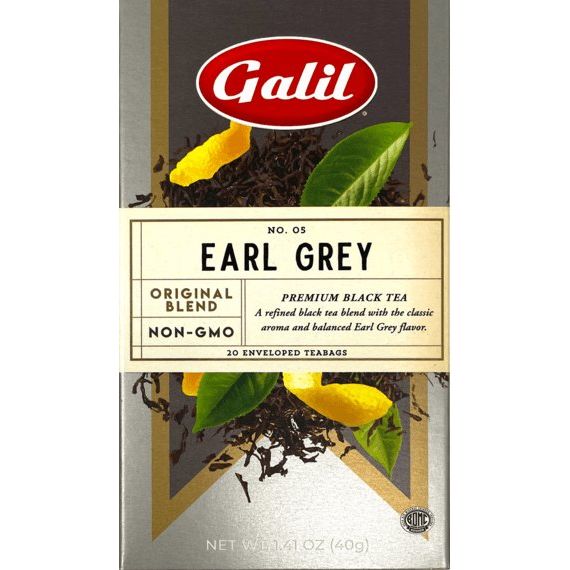 Earl Grey Black Tea | 20' Tea Bags | 1.41 oz | Galil