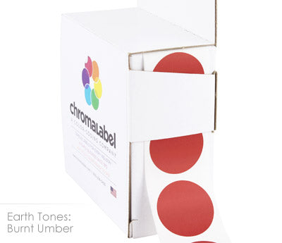 1" Permanent Round, Color-Code Dots: 1,000/Box