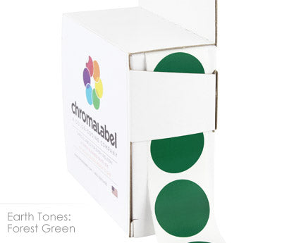 1" Permanent Round, Color-Code Dots: 1,000/Box