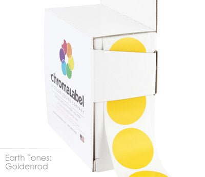 1" Permanent Round, Color-Code Dots: 1,000/Box