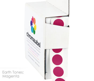 1/2" Permanent Round, Color-Code Dot Stickers: 1,000/Box