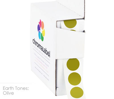 1/2" Permanent Round, Color-Code Dot Stickers: 1,000/Box