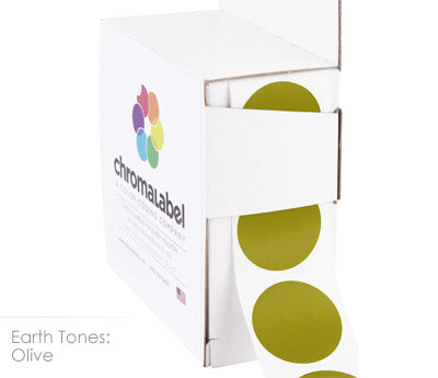 1" Permanent Round, Color-Code Dots: 1,000/Box