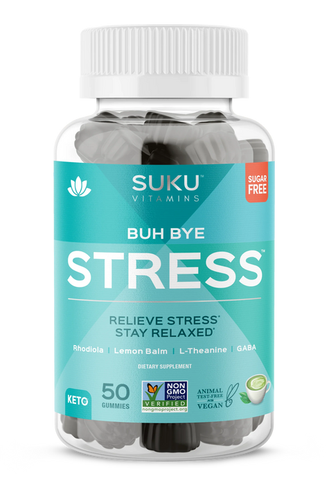 Suku Vitamins - Gummy Buh Bye Stress, 50 Ct - Stress Relief Gummies