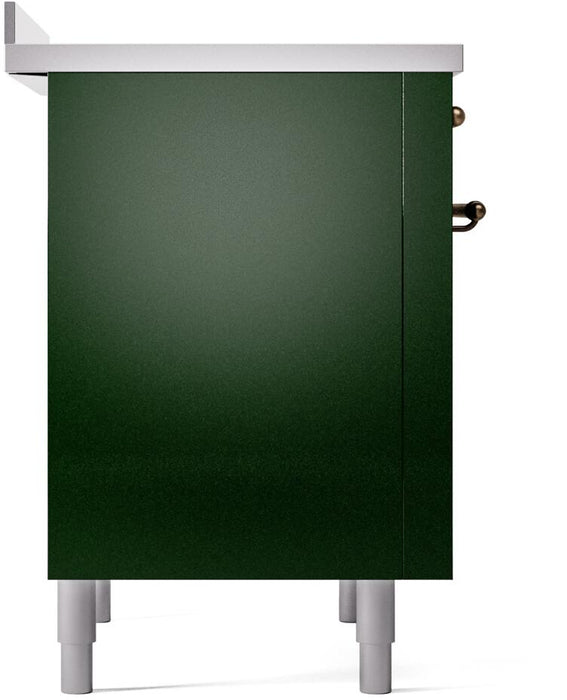 ILVE Nostalgie II 36 " Electric Range, Emerald Green, Bronze Trim UPI366NMPEGB