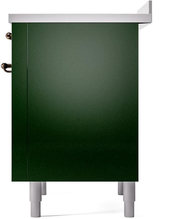 ILVE Nostalgie II 36 " Electric Range, Emerald Green, Bronze Trim UPI366NMPEGB