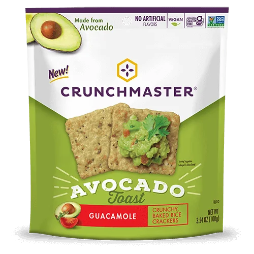 Crunchmaster - Avocado Toast Crackers, 3.54 oz (Pack of 12) - Gluten-Free Snacks
