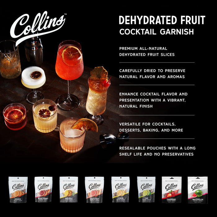 Dehydrated Blood Orange Cocktail Garnish, 1 oz