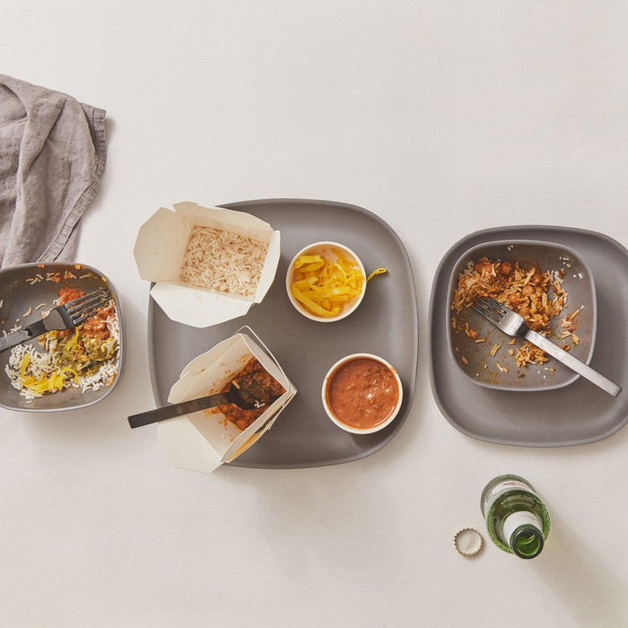 Bamboo Dinner Plate - 4 Piece Set - Smoke