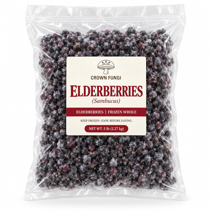 Frozen Elderberries, Whole Berries, 5 lb