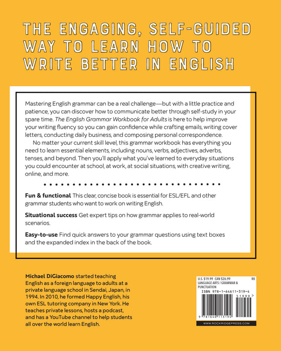 The English Grammar Workbook for Adults: A Self-Study Guide to Improve Functional Writing (Spiral Bound)