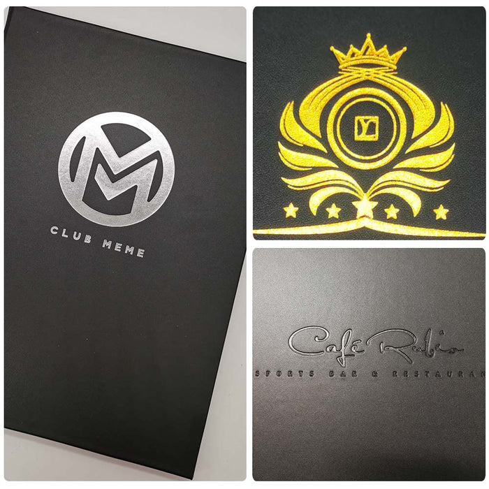 Yescom Personalized Check Presenters LED Menu Holder PU Leather 5x9in Set(5)