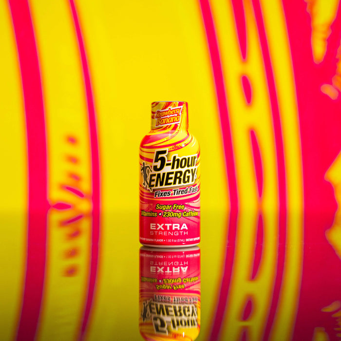 24 Pack 5-hour ENERGY Extra Strength Shots, Strawberry Banana Flavor Flavor, 1.93 Fl Oz