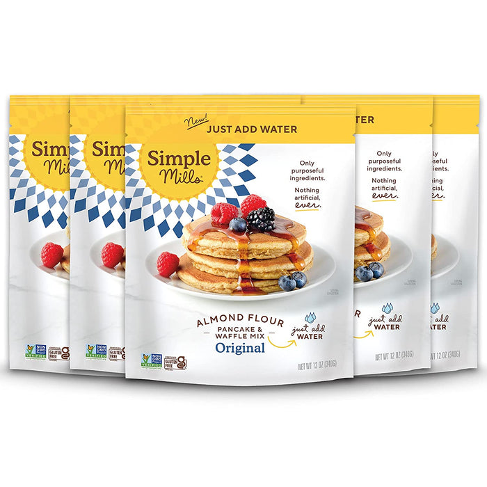 Simple Mills Almond Flour Pancake Mix, 12 Oz (Pack of 5)