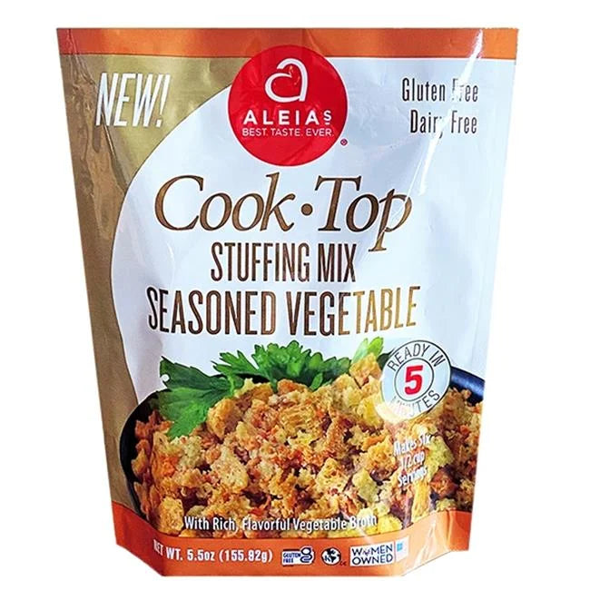 Aleias - Gluten-Free Vegetable Stuffing, 5.5 oz (Pack of 6) - Easy, Kosher, Dairy-Free