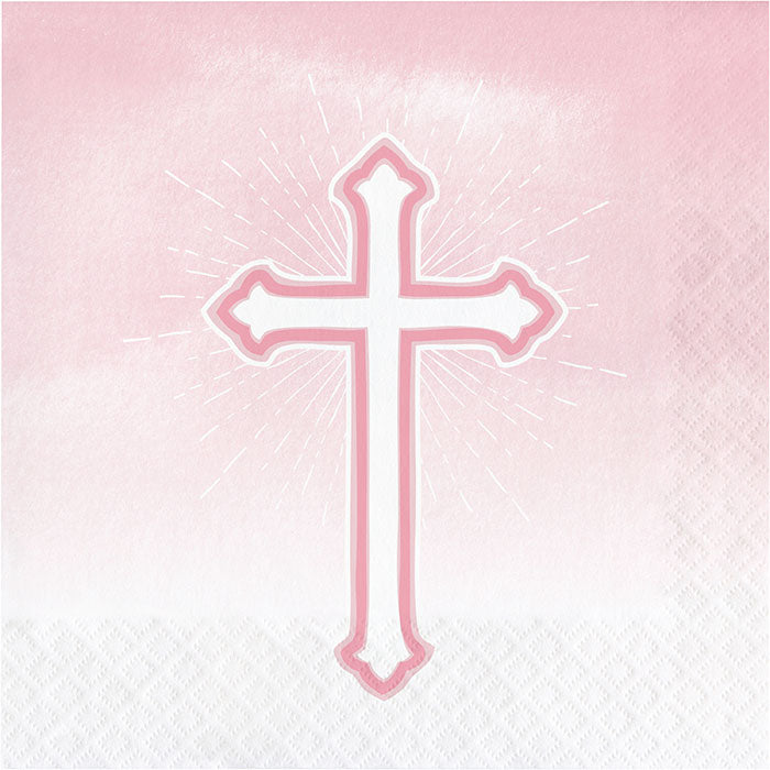 Bulk Faith Pink Luncheon Napkins (192 per Case)