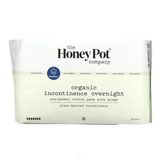 The Honey Pot Herbal Overnight Protection Pads (Pack of 16)