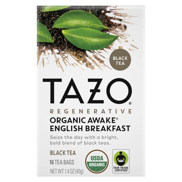 Tazo Tea Awake English Breakfast Black Tea, 16 Tea Bags (Pack of 6)
