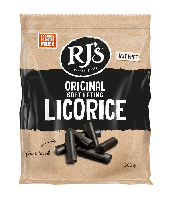 RJ's Licorice Soft Eating Licorice - Original Flavor - 7.05 Oz. Pack of 8