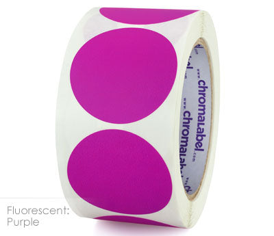 2" Permanent Color-Code Round Dot Inventory Labels: 500/Roll