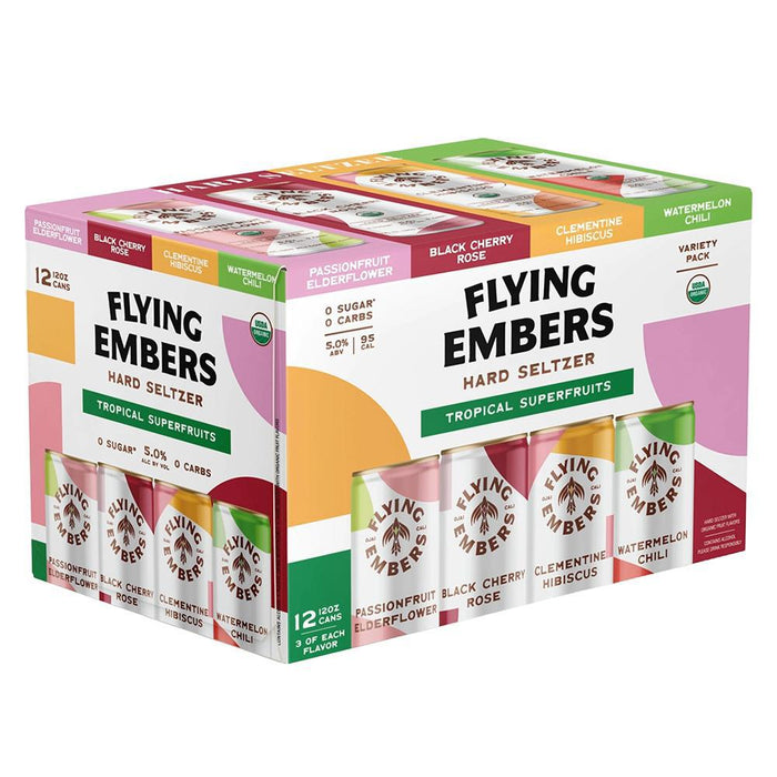 Flying Embers -  'Tropical Superfruits' Hard Seltzer Variety Pack (12PK)