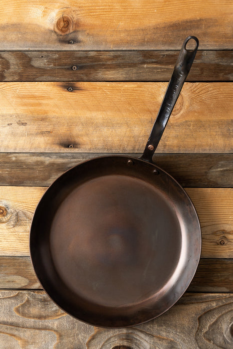 12" Round Carbon Steel Skillet - Hand Forged