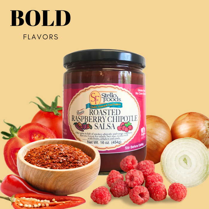 Stello Foods - Rosie's Roasted Raspberry Chipotle Salsa 16 oz